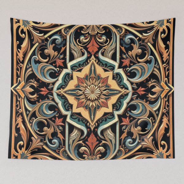 Item preview, Baroque Floral Design with Rich Earthy Ornamental Swirls designed and sold by semenol.