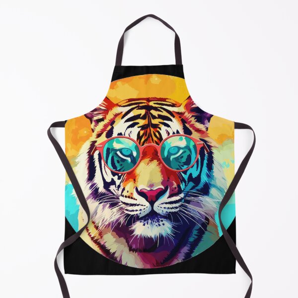 Item preview, Retro Neon Tiger Round Shades Psychedelic Sunset Pop Art designed and sold by Daagath.