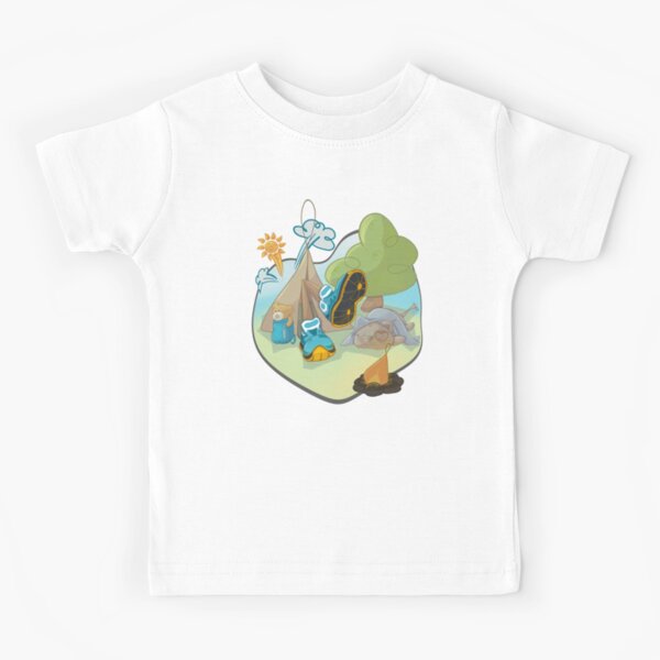 Item preview, Comic Style Cozy Camping Scene with Cat, Teddy Bear and Trekking Boots designed and sold by PaulaP-C.