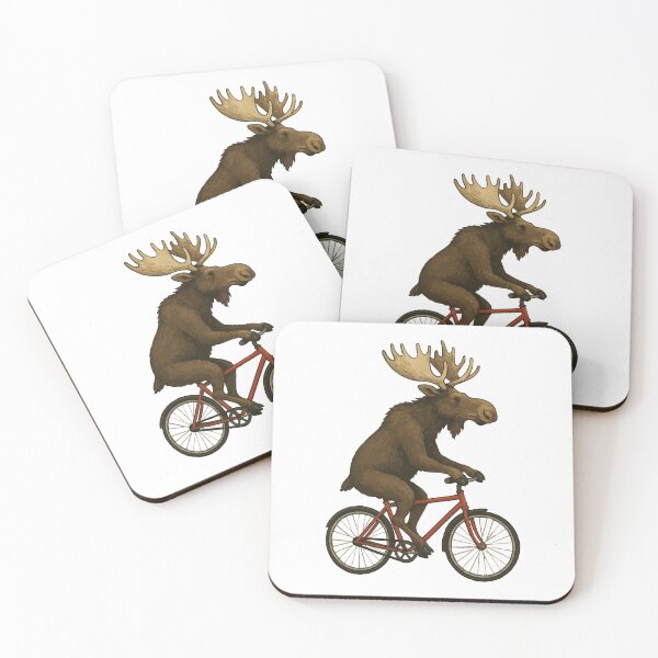 Item preview, Moose Riding Bicycle designed and sold by VelvetRoom.