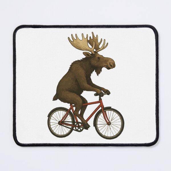 Item preview, Moose Riding Bicycle designed and sold by VelvetRoom.