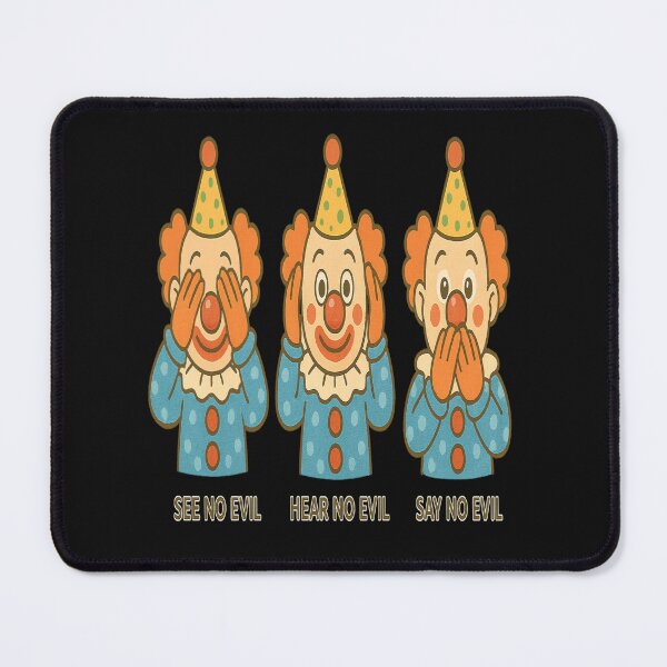 Item preview, Three wise Clowns see/ hear/ speak no evil designed and sold by JamesDunican.