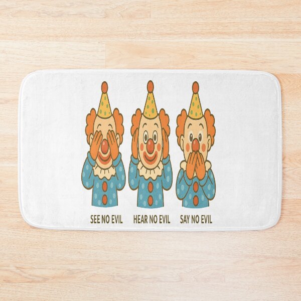Item preview, Three wise Clowns see/ hear/ speak no evil designed and sold by JamesDunican.