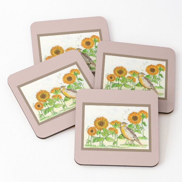 Item preview, Kansas - state bird and flower designed and sold by Annie Mason Art.