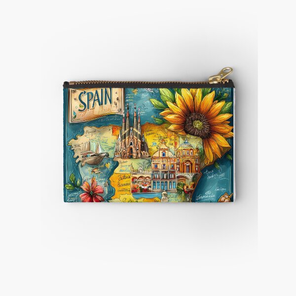 Item preview, Vibrant Illustrated Map of Spain  designed and sold by Artessie.