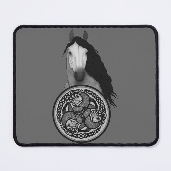 Item preview, Dappled Gray Horse with Celtic Horse Knotwork designed and sold by DappledMoon.
