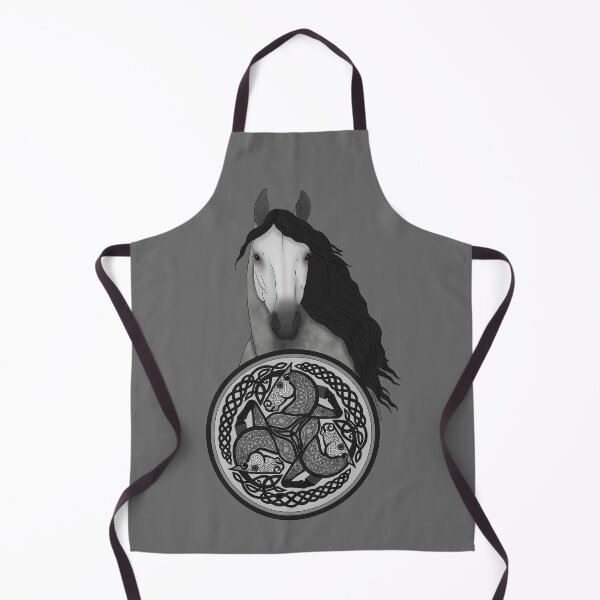Item preview, Dappled Gray Horse with Celtic Horse Knotwork designed and sold by DappledMoon.