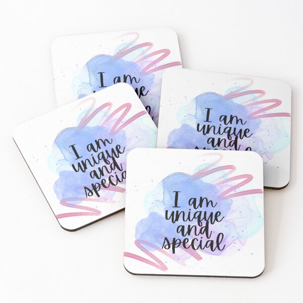 Item preview, Watercolor Affirmation - I am unique and special designed and sold by GreenStardust.