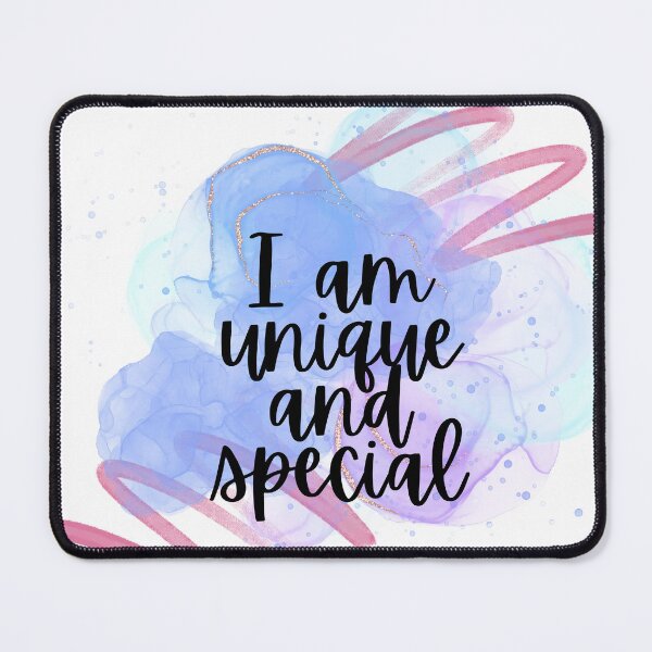 Item preview, Watercolor Affirmation - I am unique and special designed and sold by GreenStardust.