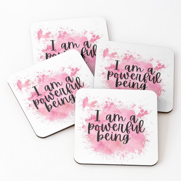Item preview, Watercolor Affirmation - I am a powerful being designed and sold by GreenStardust.