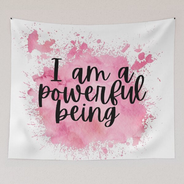 Item preview, Watercolor Affirmation - I am a powerful being designed and sold by GreenStardust.