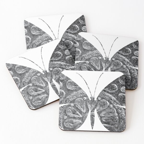 Item preview, A grey ornament butterfly designed and sold by LiviaPenroseDesigns.