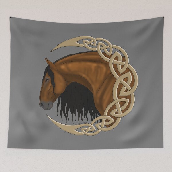 Item preview, Celtic Moon with Bay Horse designed and sold by DappledMoon.