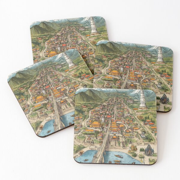 Item preview, Illustrated Map of Chiang Mai designed and sold by Artessie.