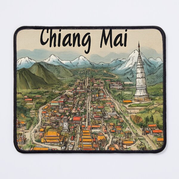 Item preview, Illustrated Map of Chiang Mai designed and sold by Artessie.