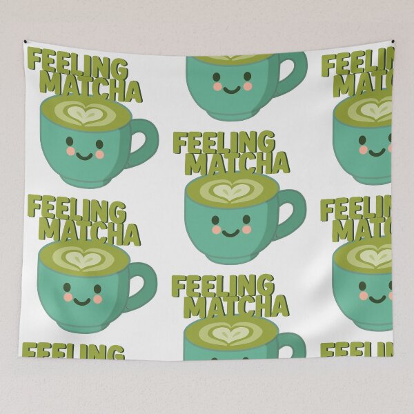 Artikelvorschau, Matcha fühlen – Süße Matcha Latte Art Illustration entworfen und verkauft von CmpsDesigns .