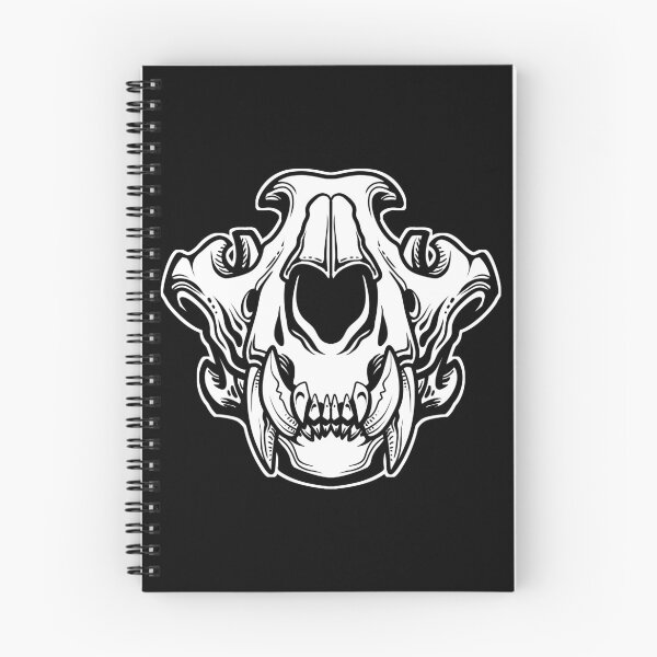 Item preview, Linocut Tiger Skull (Black lines) designed and sold by PaleoPanthera.