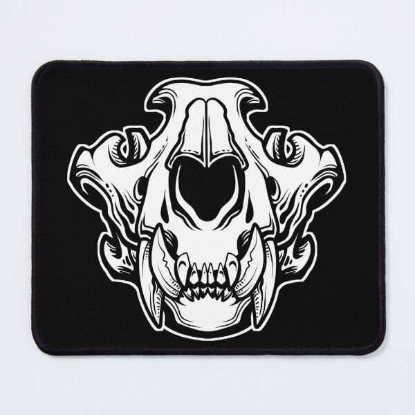 Item preview, Linocut Tiger Skull (Black lines) designed and sold by PaleoPanthera.