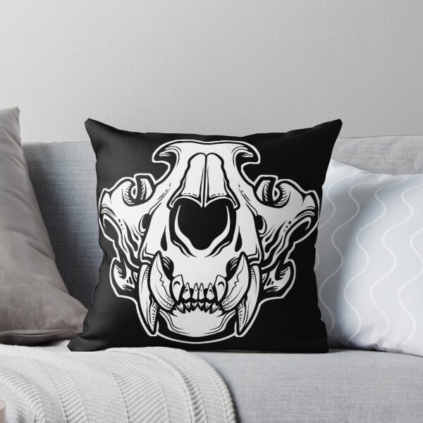 Item preview, Linocut Tiger Skull (Black lines) designed and sold by PaleoPanthera.