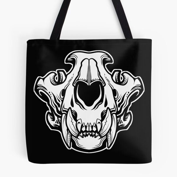 Item preview, Linocut Tiger Skull (Black lines) designed and sold by PaleoPanthera.