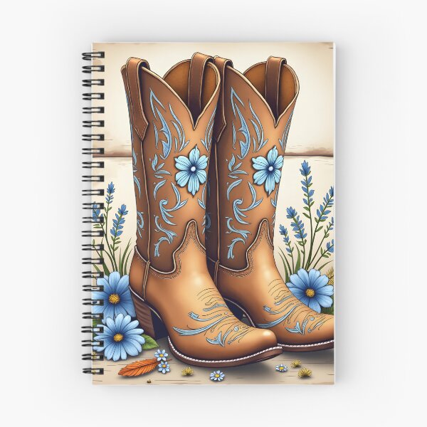 Item preview, Western Boots Blue designed and sold by TheEmptyBottleStudio.