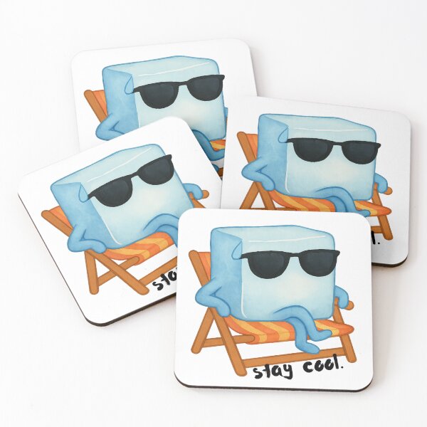 Item preview, Stay Cool – Chill Ice Cube Summer Sticker designed and sold by SunbakedAZ.