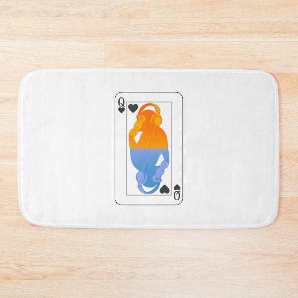 Item preview, Monkey Queen of Spades - Funky Playing Card Art with Headphones designed and sold by Psycho-Crazy.