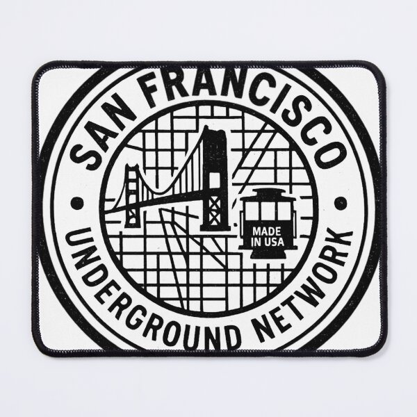 Item preview, San Francisco Manhole Cover – Golden Gate Bridge & Cable Car Design designed and sold by Urban designs by PiMediaDen.