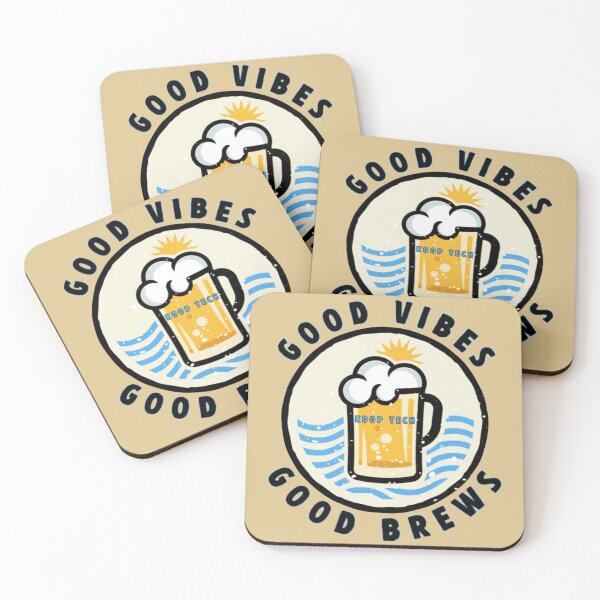 Item preview, Good Vibes Good Brews ocean logo designed and sold by StickyMcSticker.