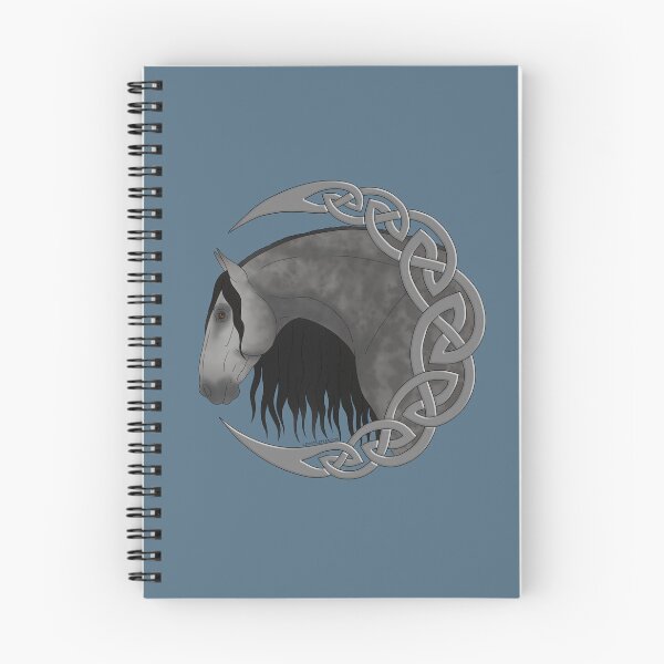 Item preview, Celtic Moon with Gray Horse designed and sold by DappledMoon.