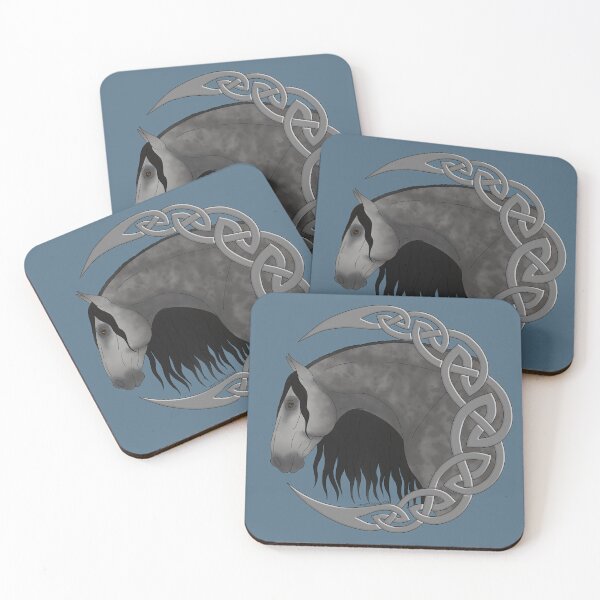 Item preview, Celtic Moon with Gray Horse designed and sold by DappledMoon.