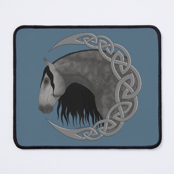 Item preview, Celtic Moon with Gray Horse designed and sold by DappledMoon.