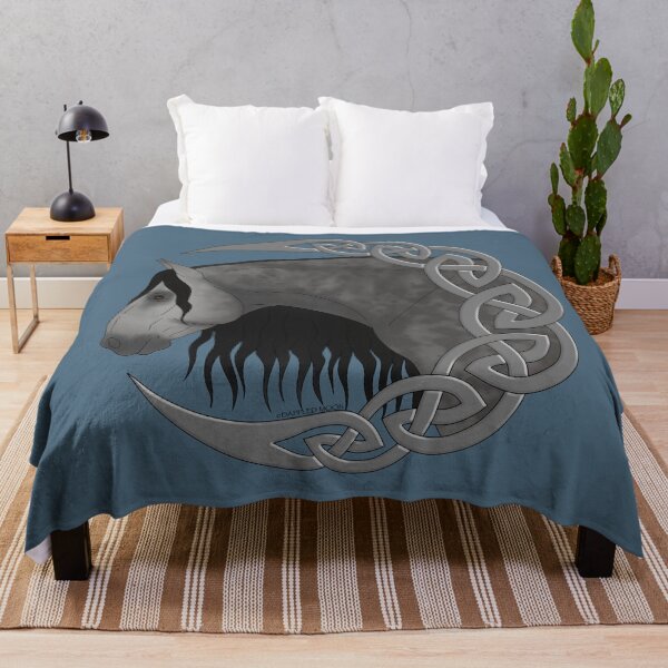 Item preview, Celtic Moon with Gray Horse designed and sold by DappledMoon.