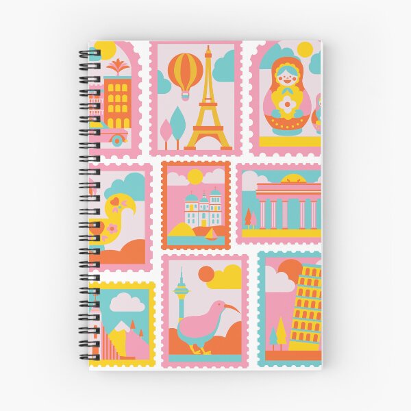 Item preview, Colorful World Travel Stamps | Cute Landmark Art for Globetrotters designed and sold by dijjaboutique.