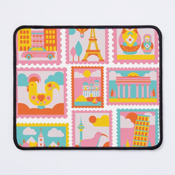 Item preview, Colorful World Travel Stamps | Cute Landmark Art for Globetrotters designed and sold by dijjaboutique.