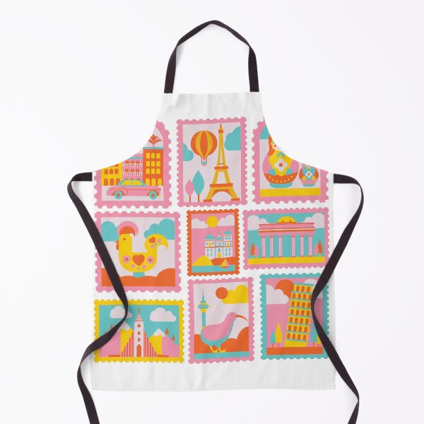 Item preview, Colorful World Travel Stamps | Cute Landmark Art for Globetrotters designed and sold by dijjaboutique.