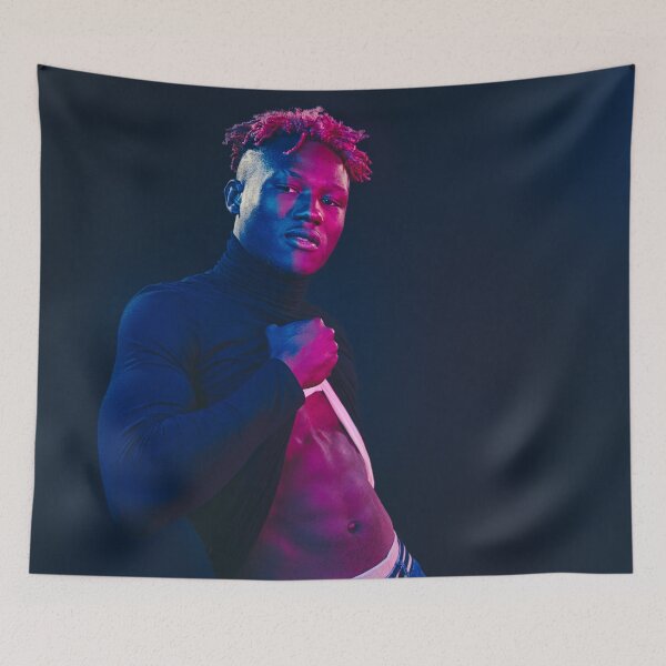 Item preview, Black Male Portrait Neon Lights designed and sold by Atlas Kai.