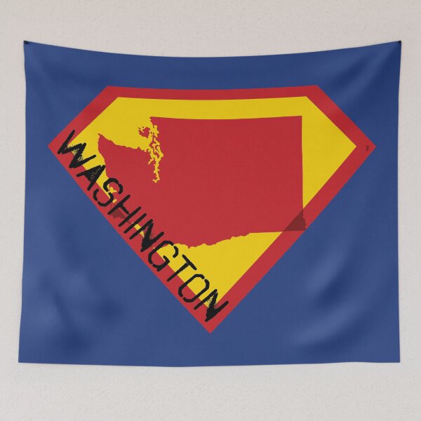 Item preview, SUPER Washington State Shield Emblem - WASHINGTON Spellout Design - Frredom is the Superpower designed and sold by pelagio.