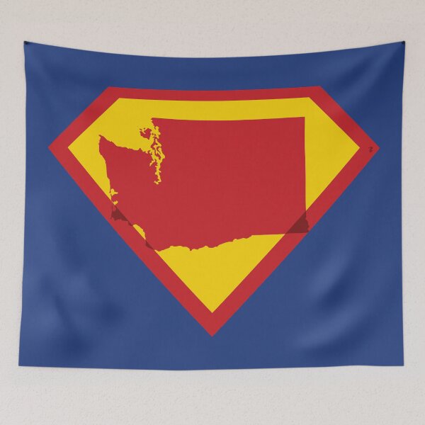 Item preview, SUPER Washington State Shape in Shield - WA Map Emblem - Freedom Is The Superpower designed and sold by pelagio.