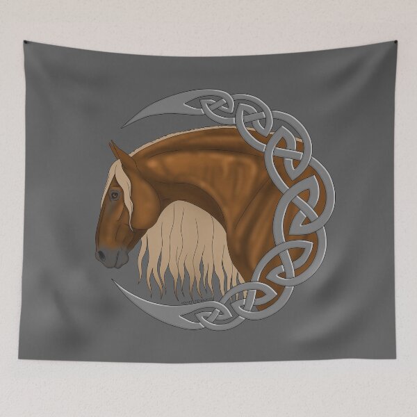 Item preview, Celtic Moon with Sorrel Horse designed and sold by DappledMoon.