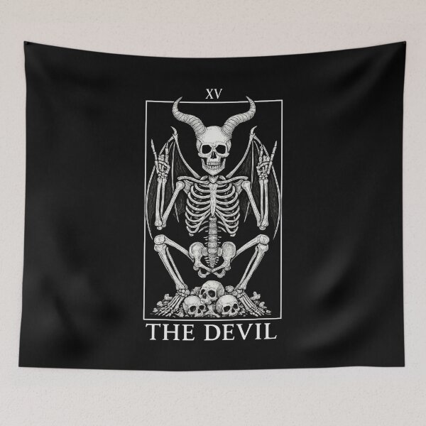 Item preview, The Devil - Major Arcana - Skeleton Tarot Cards designed and sold by Boriken Brujas.