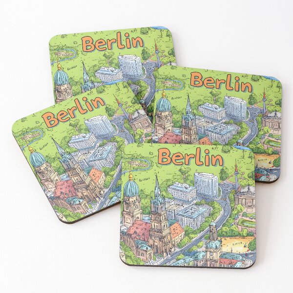 Item preview, Aerial View of Berlin with Iconic Landmarks designed and sold by Artessie.