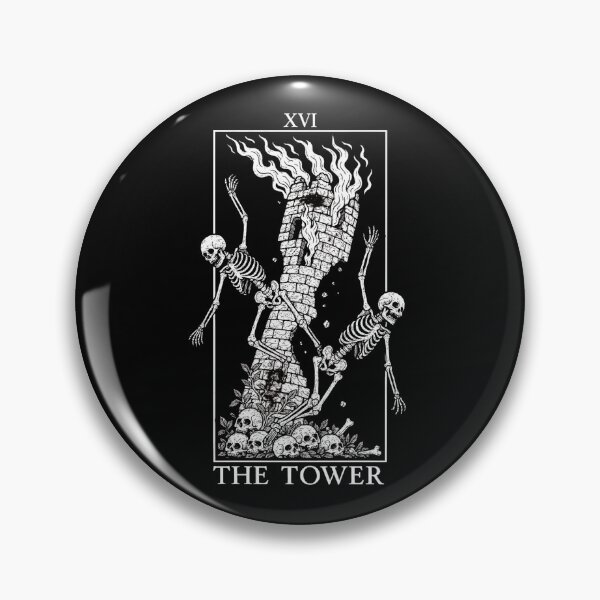 Item preview, The Tower - Major Arcana - Skeleton Tarot Cards designed and sold by Boriken Brujas.