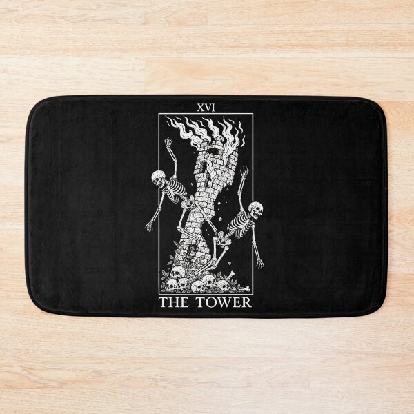 Item preview, The Tower - Major Arcana - Skeleton Tarot Cards designed and sold by Boriken Brujas.