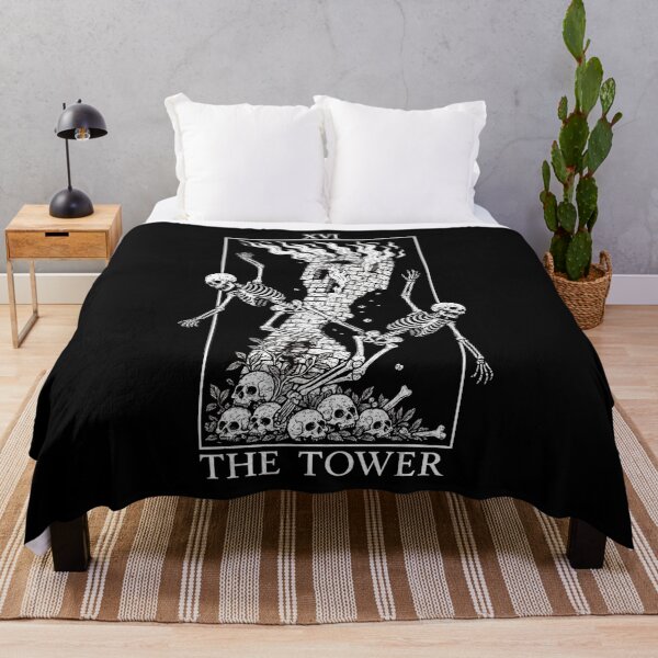 Item preview, The Tower - Major Arcana - Skeleton Tarot Cards designed and sold by Boriken Brujas.