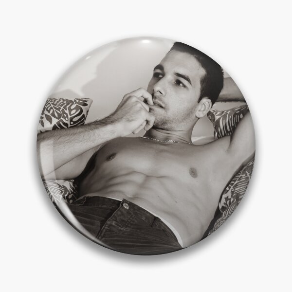 Item preview, A handsome Sexy man Relaxes Shirtless In Bed designed and sold by Atlas Kai.
