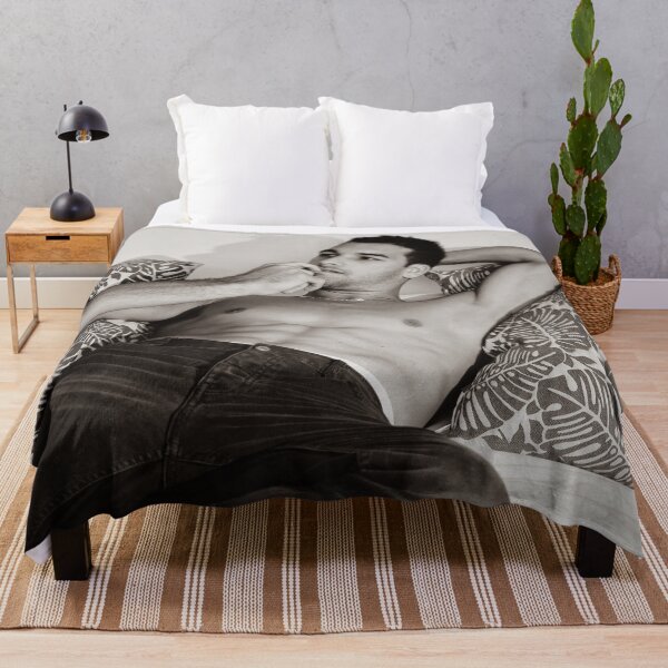 Item preview, A handsome Sexy man Relaxes Shirtless In Bed designed and sold by Atlas Kai.