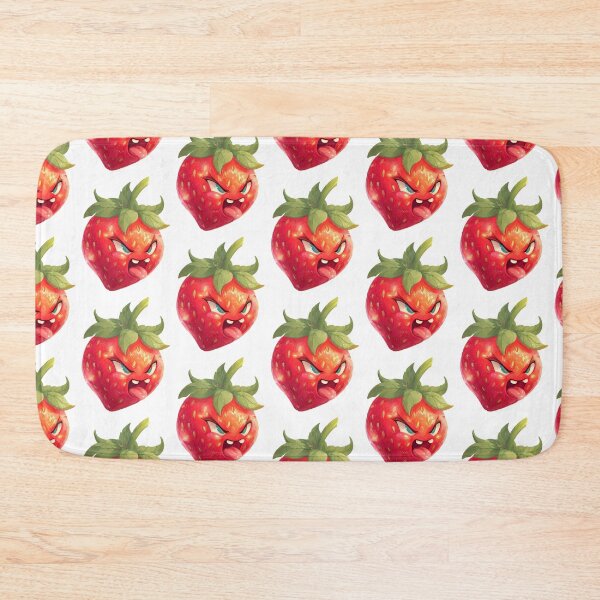 Item preview, Angry Strawberry Character with Fierce Expression designed and sold by CreativeLarysa.