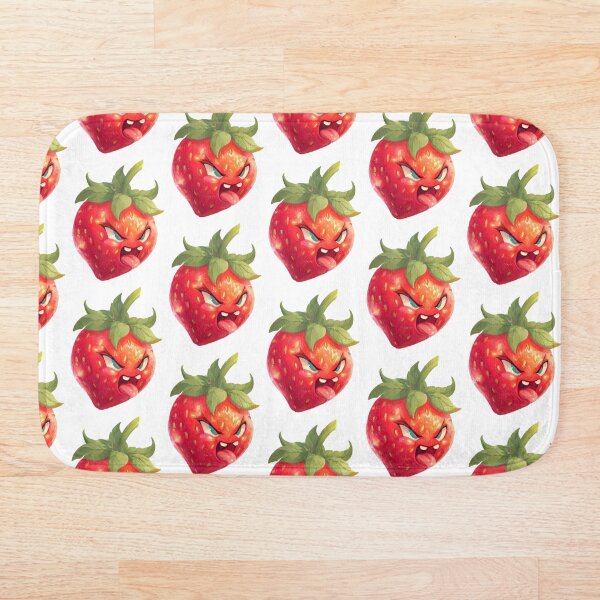 Aperçu de l'œuvre Personnage de fraise en colère avec une expression féroce créée et vendue par CreativeLarysa.