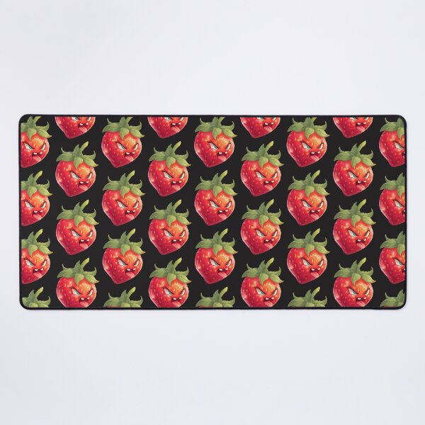 Item preview, Angry Strawberry Character with Fierce Expression designed and sold by CreativeLarysa.